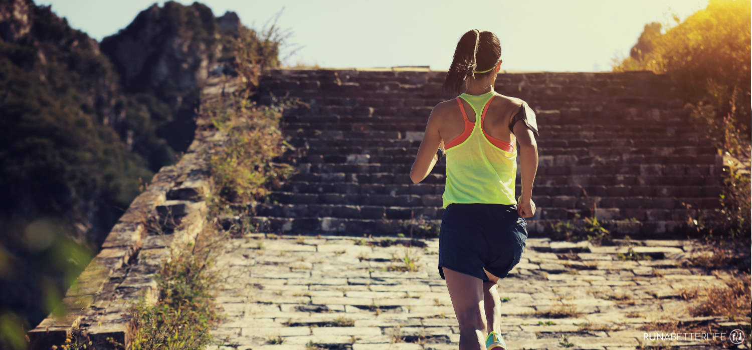 Female runner with Run A Better Life playlist